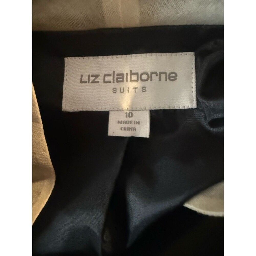 NWT Liz Claiborne Pantsuit Size 10 Black & White 2-Piece Set Blazer & Pants - Picture 9 of 16